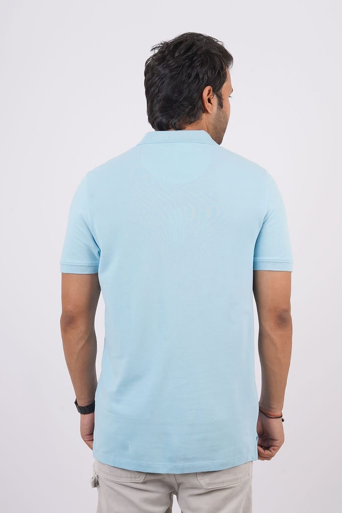 Men's Lt.Blue Solid Polo T-Shirt