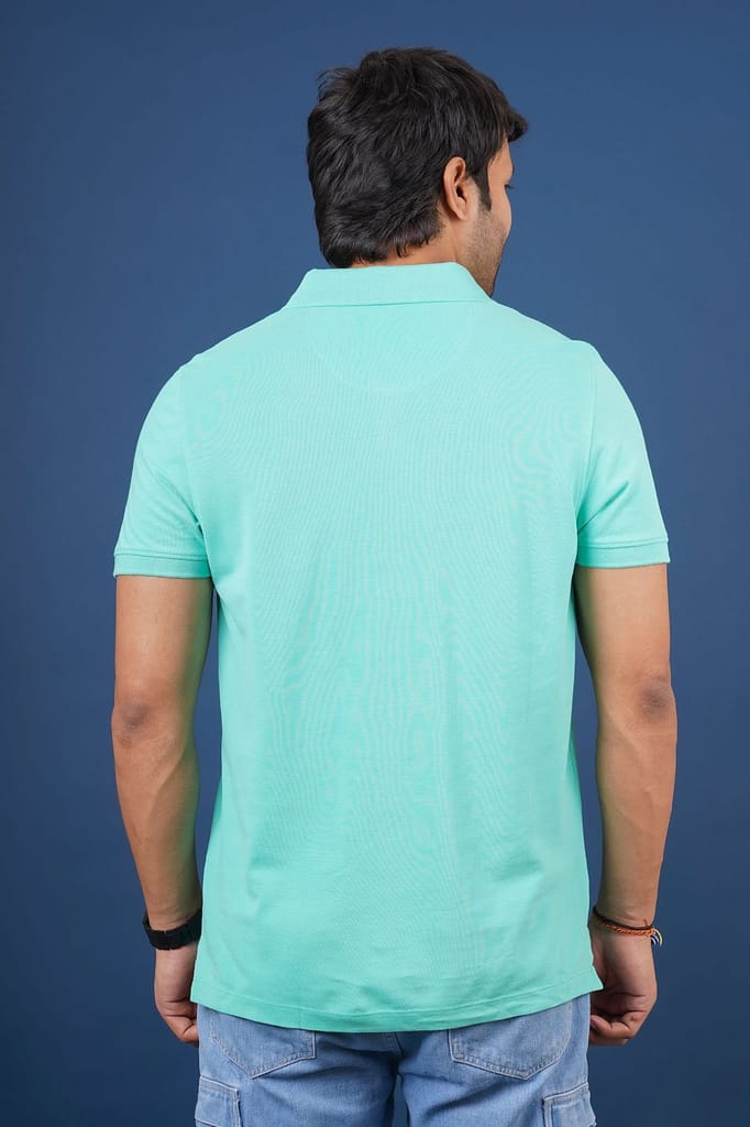 Men's Mint Embroidery Polo T-Shirt