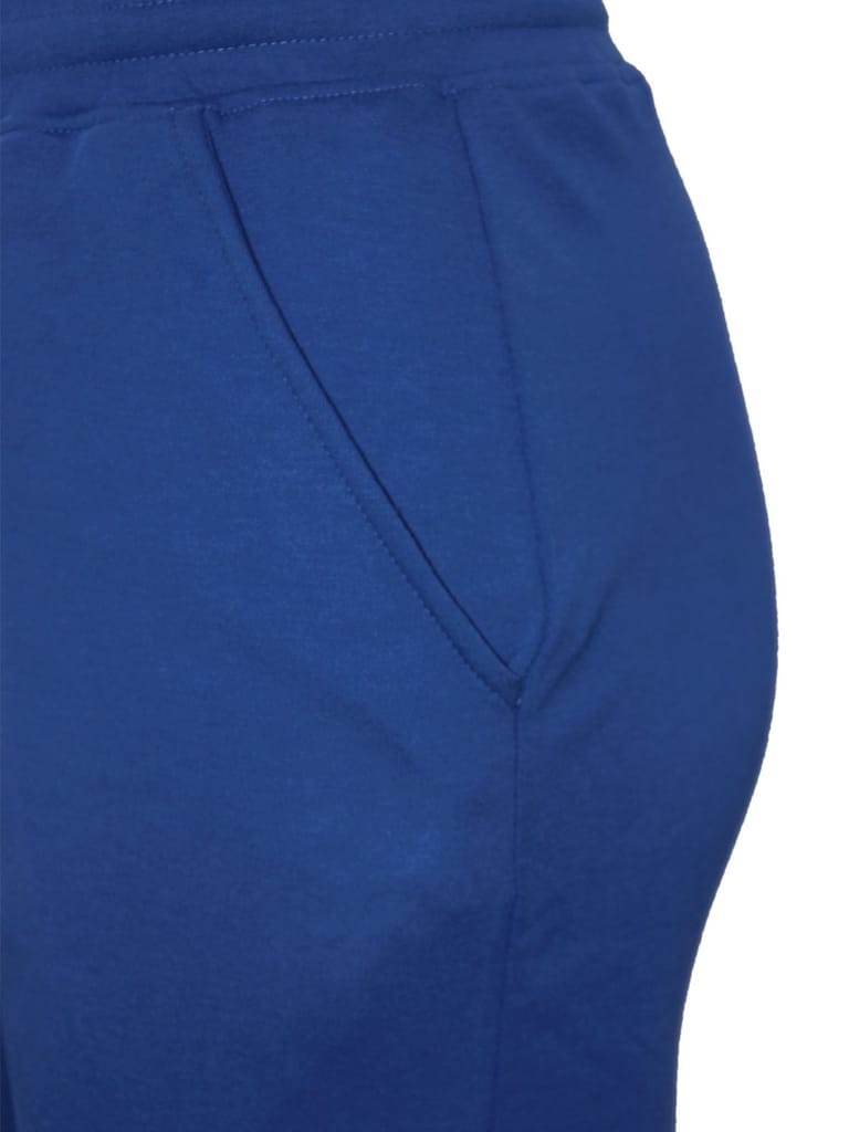 Men's Dark Blue Enzyme Finish Solid Shorts