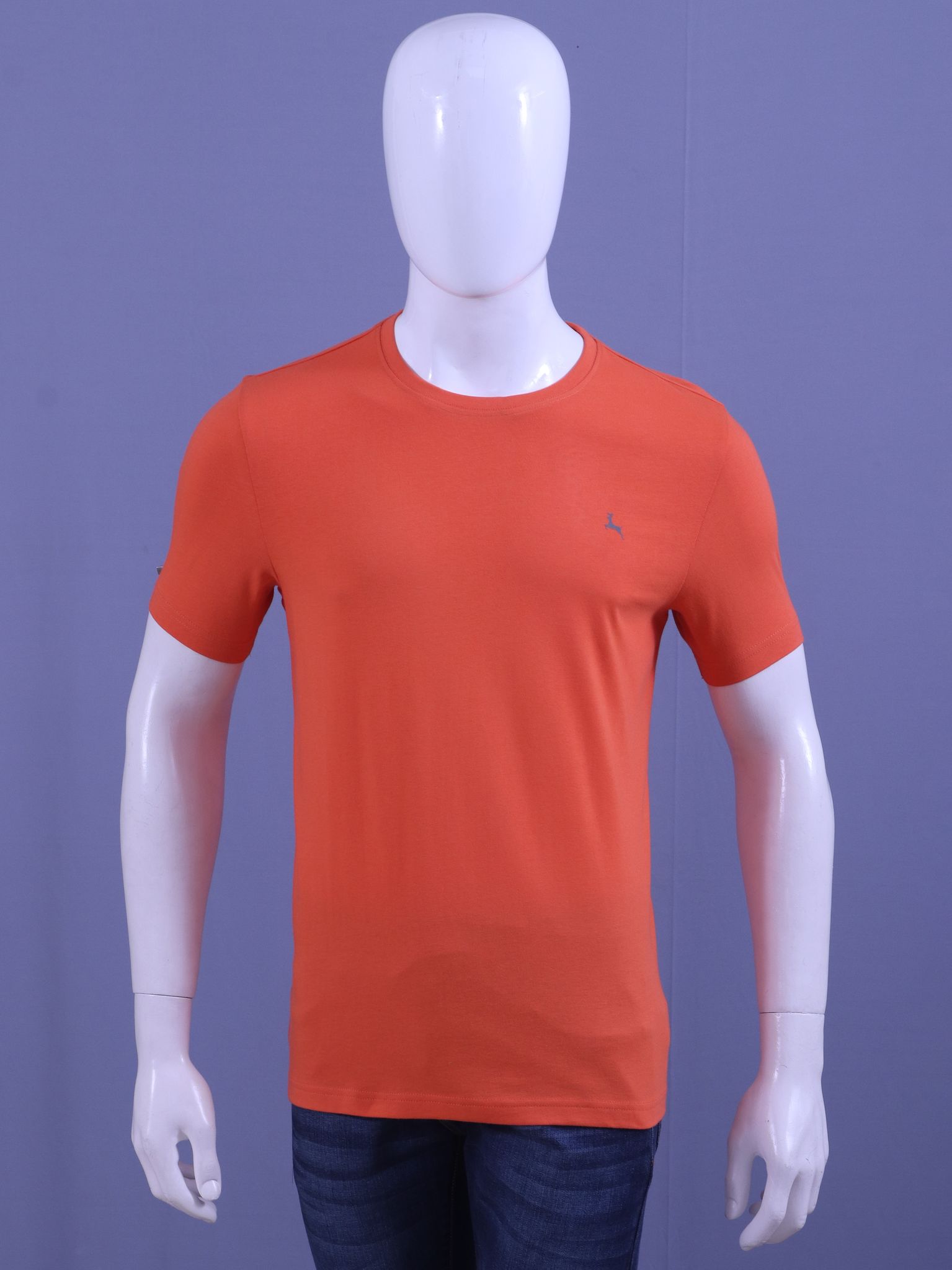 Men's Orange S/J Crew Neck