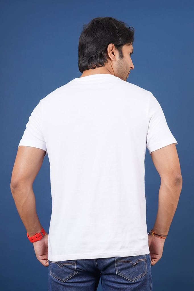 Men's White S/J Crew Neck