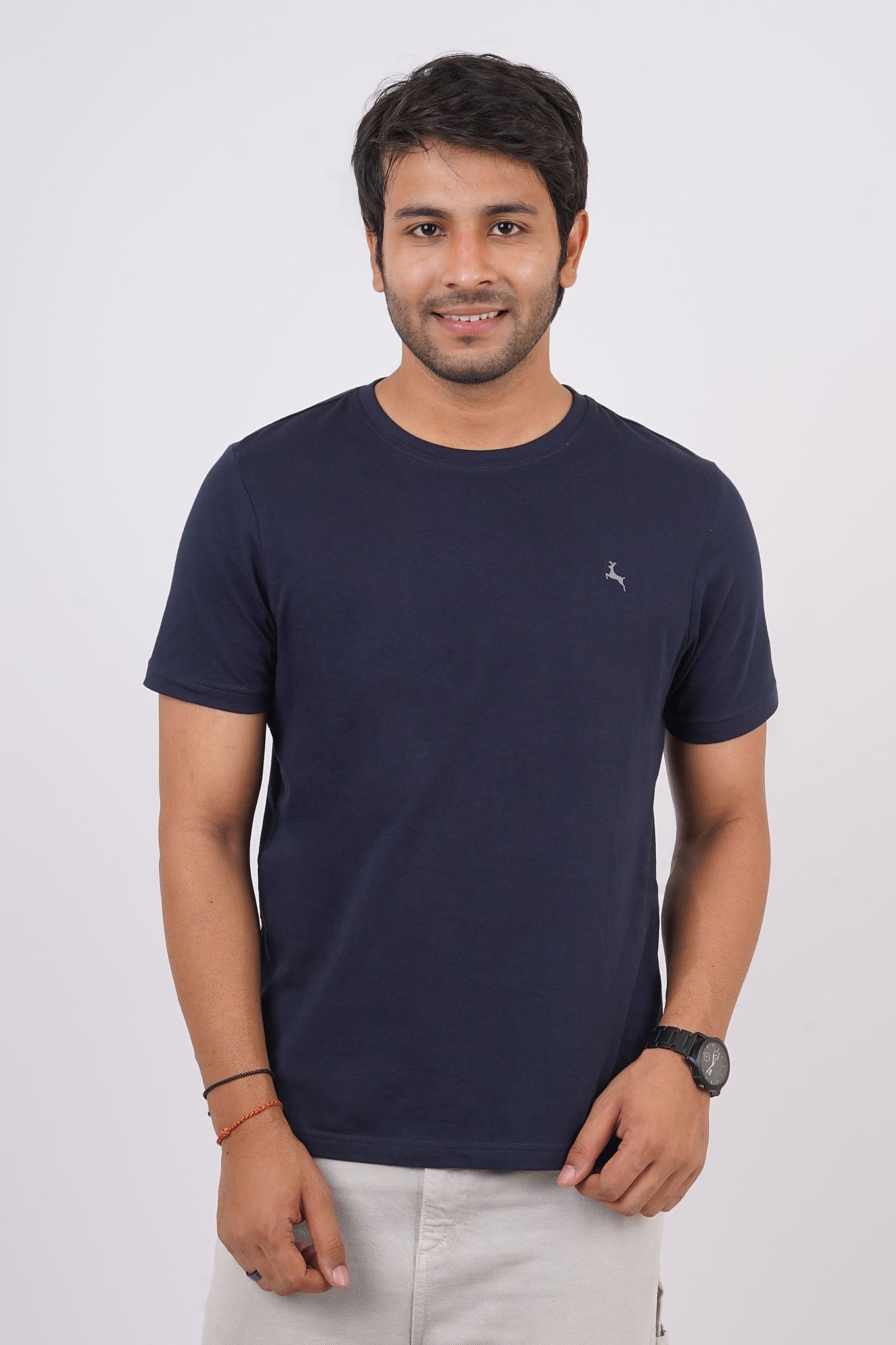 Men's Navy S/J Crew Neck