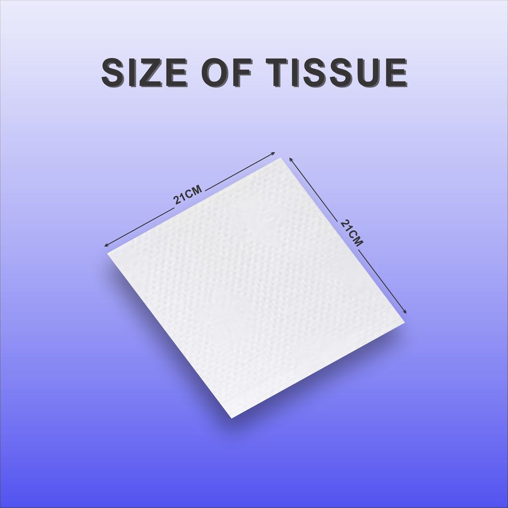 Claret Multi-Fold Tissues, 1-Ply, 100 Sheets, 21x21 cm, Made from 100% Virgin Pulp, Soft & Absorbent White Napkins for Home, Office or Events