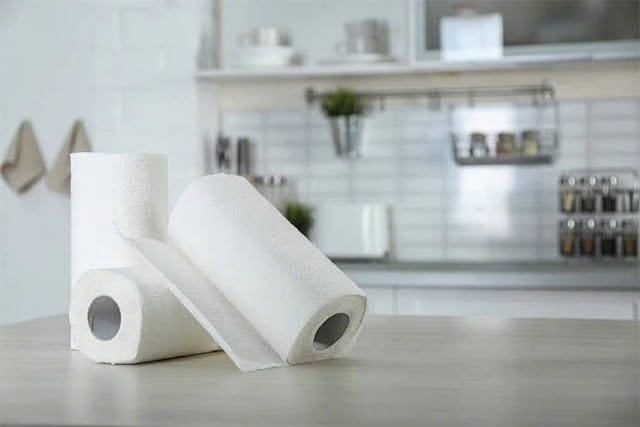 Claret Kitchen Roll, 20x20 cm, 60 Pulls per Roll, 2 Ply, 4 Pack, Soft & Absorbent, Ideal for Cleaning, Wiping Surfaces and Quick Spill Cleanup