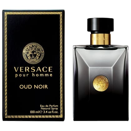 Versace Oud Noir Eau de Parfum for Men 100ml – Premium Fragrance, Bold & Exotic Scent, Luxury Perfume for Men & Women
