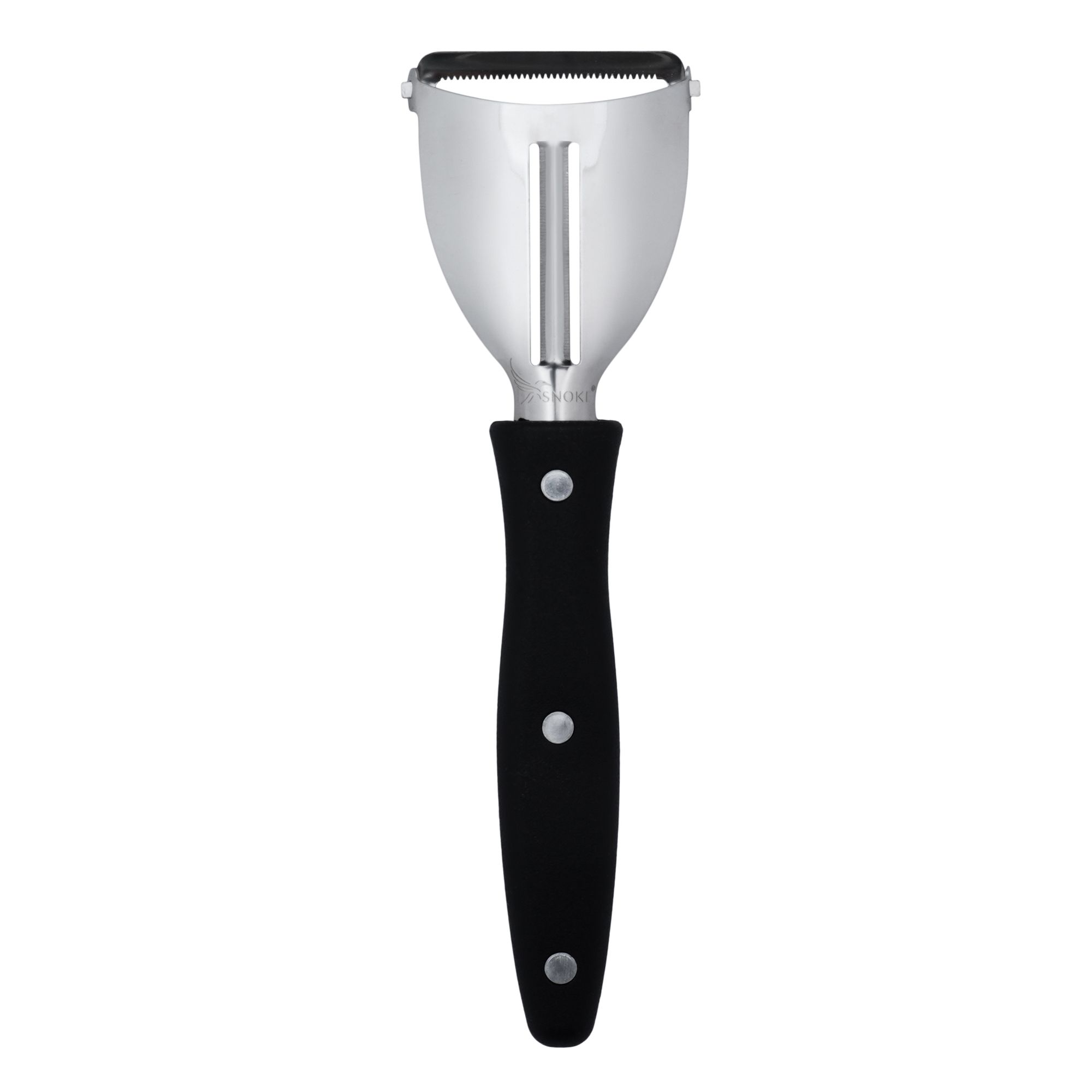 SNOKE® 2 in 1 Y Peeler , Peeler cutter , peeler for vegetables pack of 1 Silver color Blade with black color Strong Plastic Handle For Better Grip.