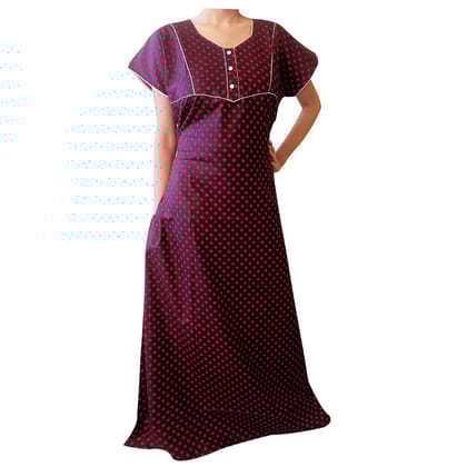 Women's Cotton Maxi Nightgown - Soft and Breathable Sleepwear - Perfect for Lounging and Sleeping