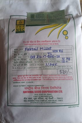 NSC Foxtail Millet HN 46Truthfully Labeled  4 Kg Bag