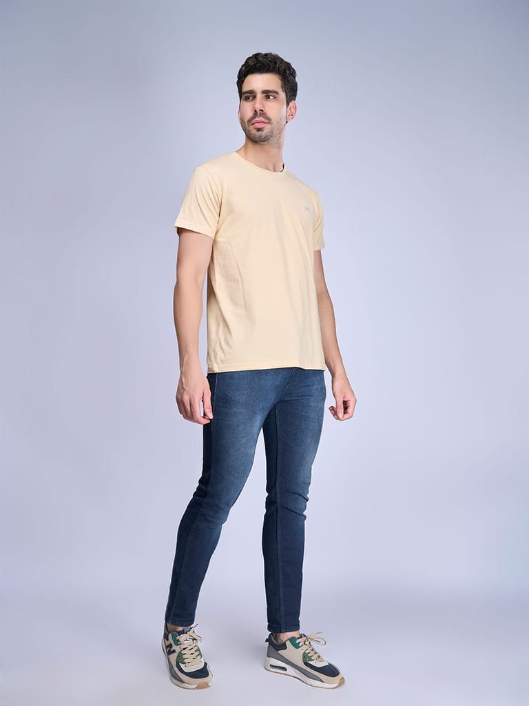 Mens 100% Cotton Sandal Half Sleeves Expert Tee - ET15