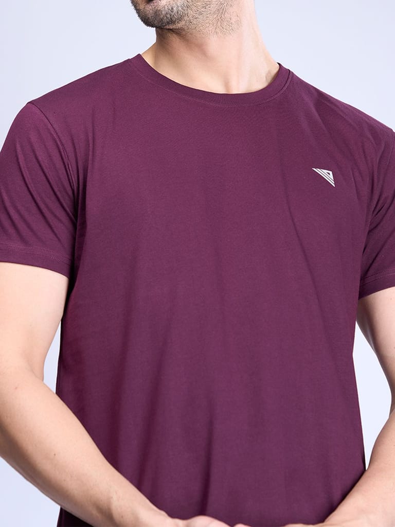 Affordable Men Mens 100% Cotton  Wine Half Sleeves Expert Tee - ET16 2025 at ShopCircuit | ONDC