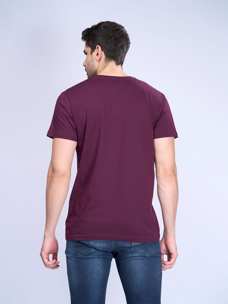 Affordable Men Mens 100% Cotton  Wine Half Sleeves Expert Tee - ET16 2025 at ShopCircuit | ONDC