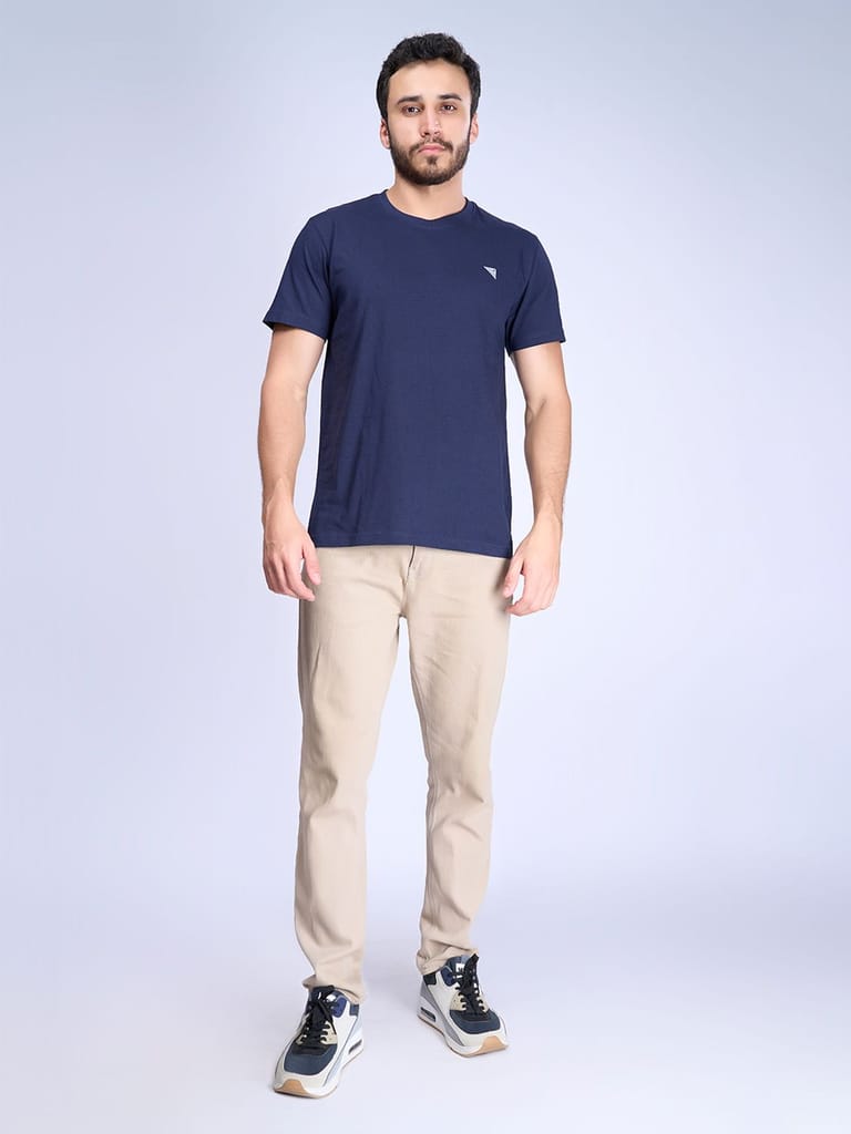 Mens 100% Cotton Starry night navy Half Sleeves Expert Tee - ET7