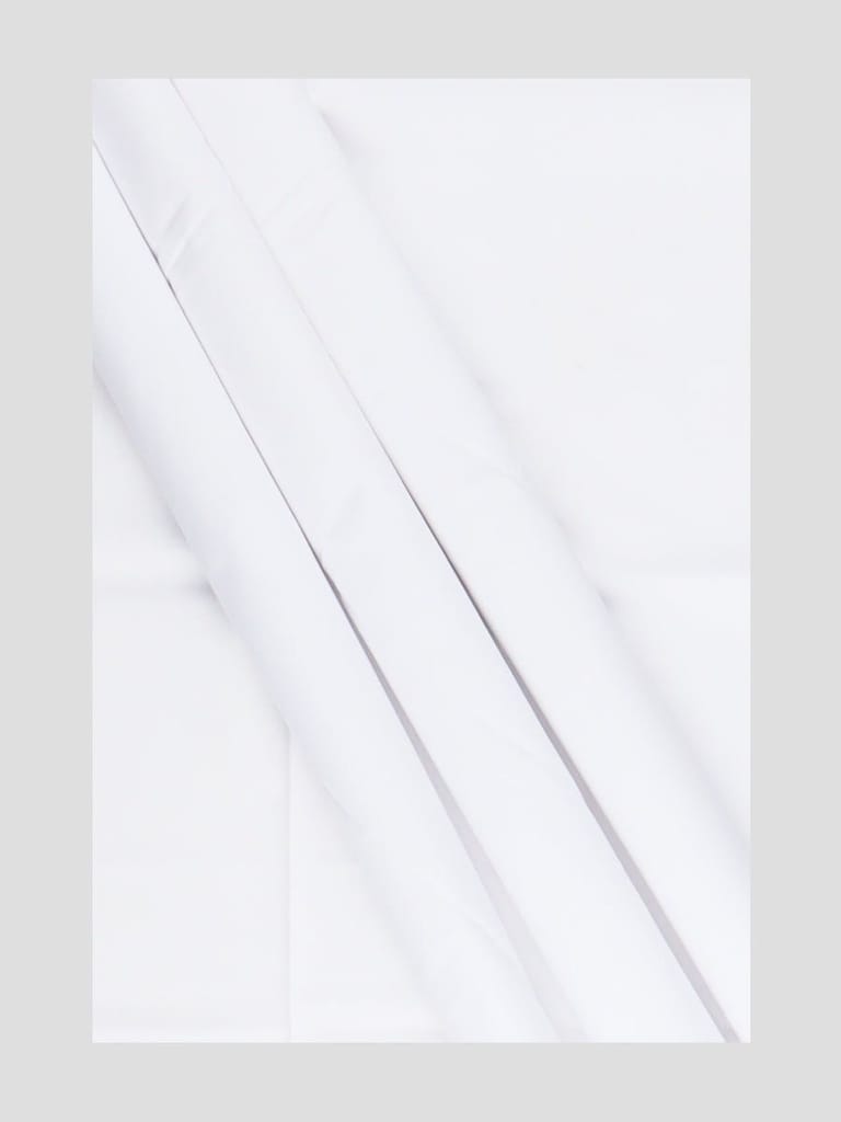 Mens Cotton White Shirting with 1/2" Jari Dhoti Set Combo Noble