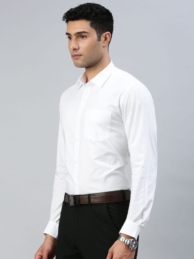 Best Men Mens 100% Cotton Full Sleeves White Shirt Award 2025 at ShopCircuit | ONDC
