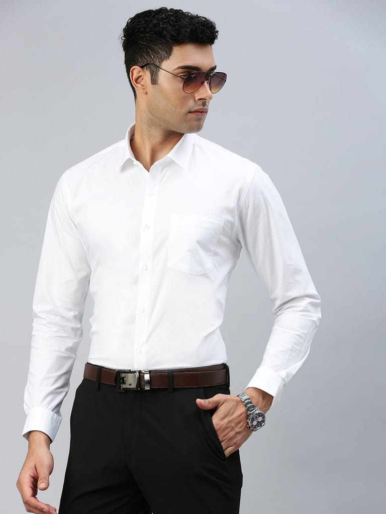 Best Men Mens 100% Cotton Full Sleeves White Shirt Award 2025 at ShopCircuit | ONDC