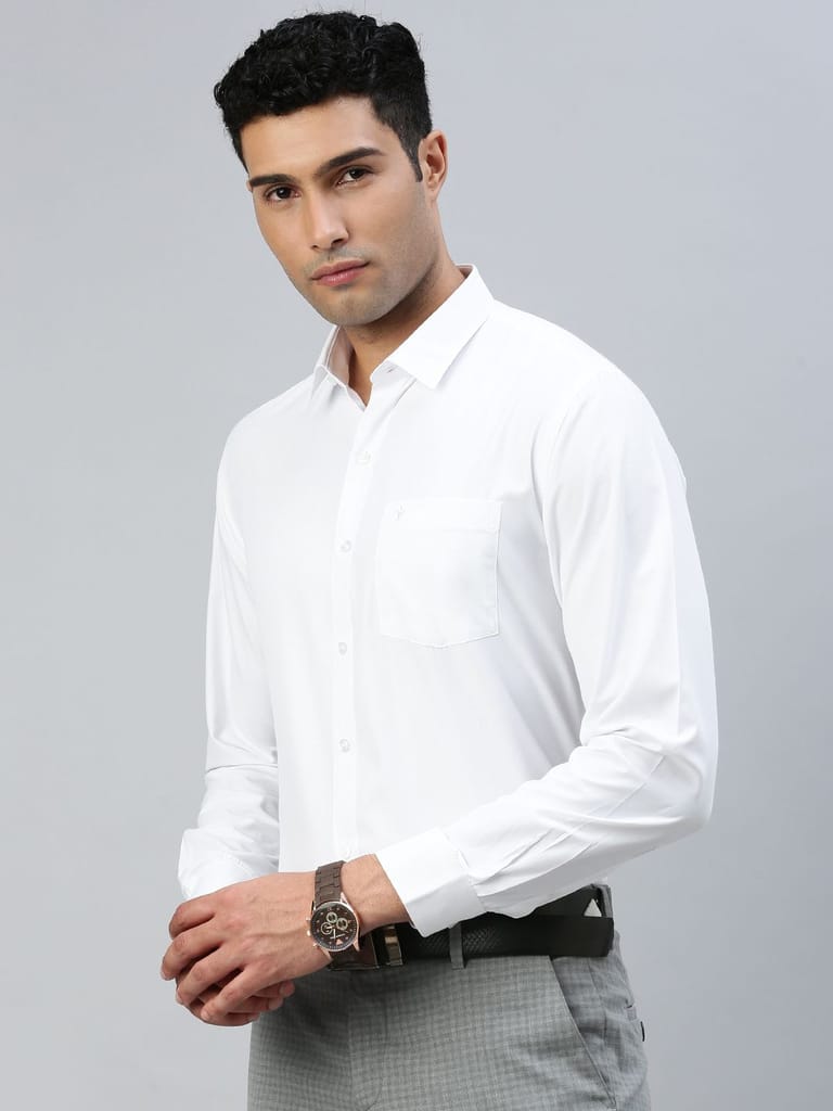 Modern Men Mens Cotton White Full Sleeves Shirt Wewin New 2025 at ShopCircuit | ONDC