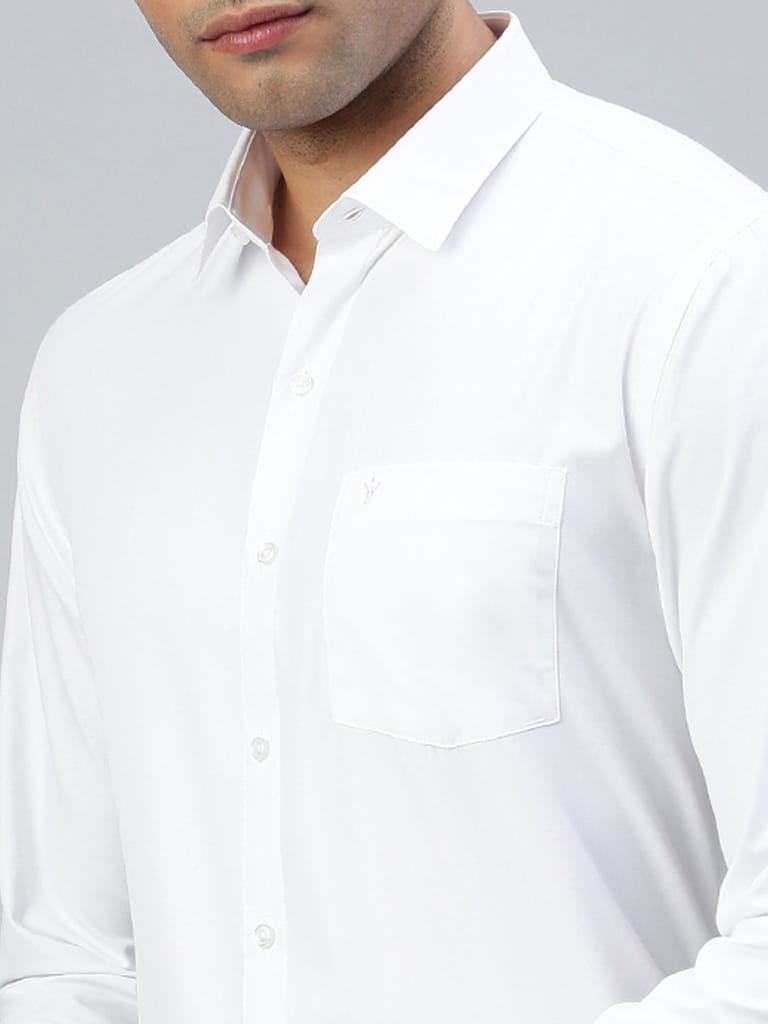 Modern Men Mens Cotton White Full Sleeves Shirt Wewin New 2025 at ShopCircuit | ONDC