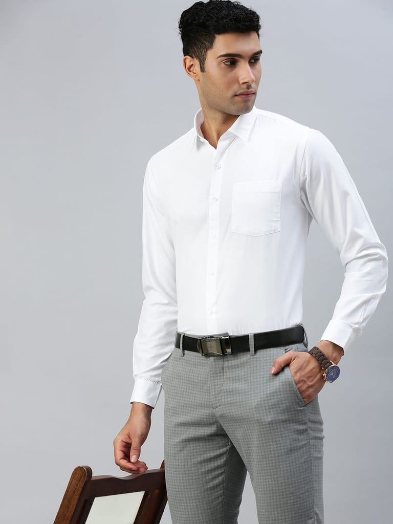 Modern Men Mens Cotton White Full Sleeves Shirt Wewin New 2025 at ShopCircuit | ONDC