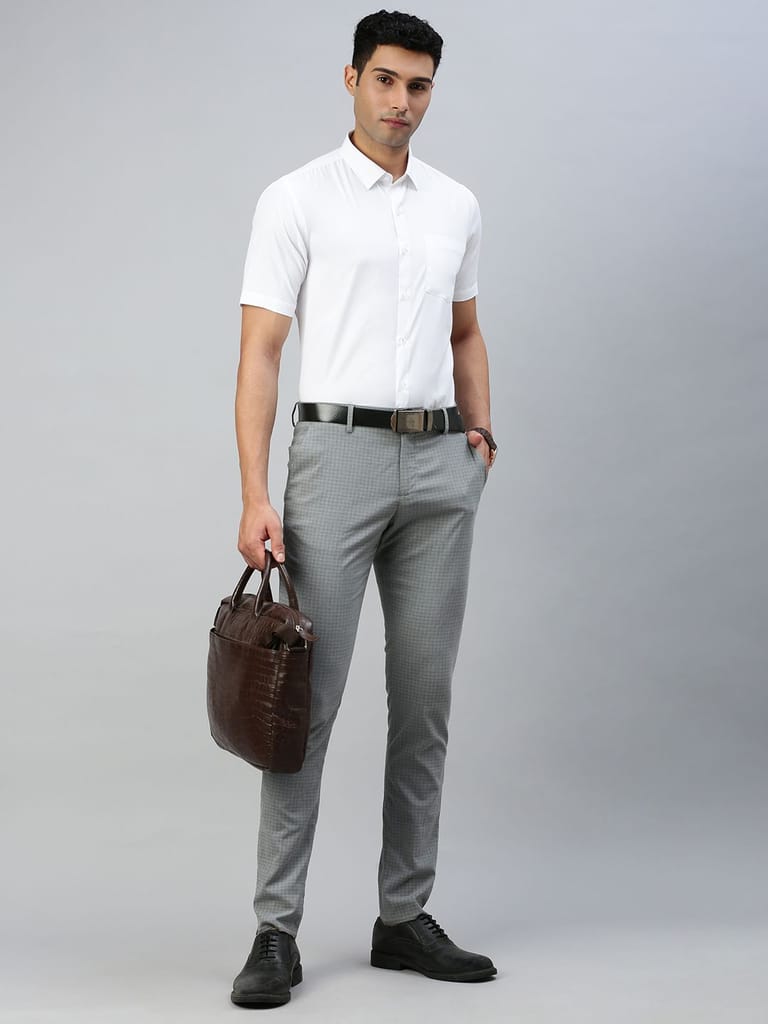 Mens Half Sleeves Cotton White Shirt Wewin New