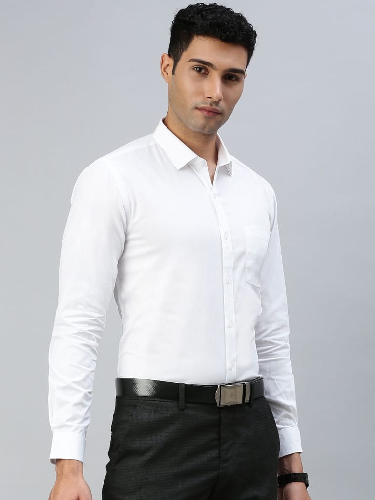 Mens Cotton White Shirt Full Sleeves Winner