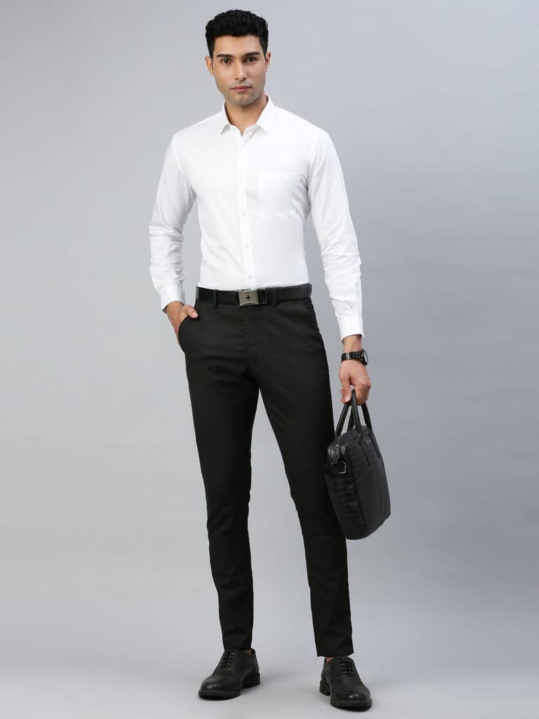 Mens Cotton White Shirt Full Sleeves Winner