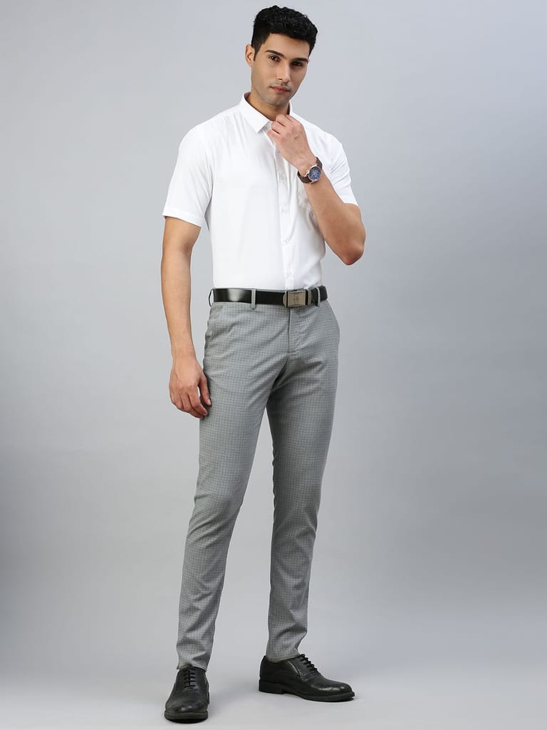 Mens Formal Half Sleeves White Shirt