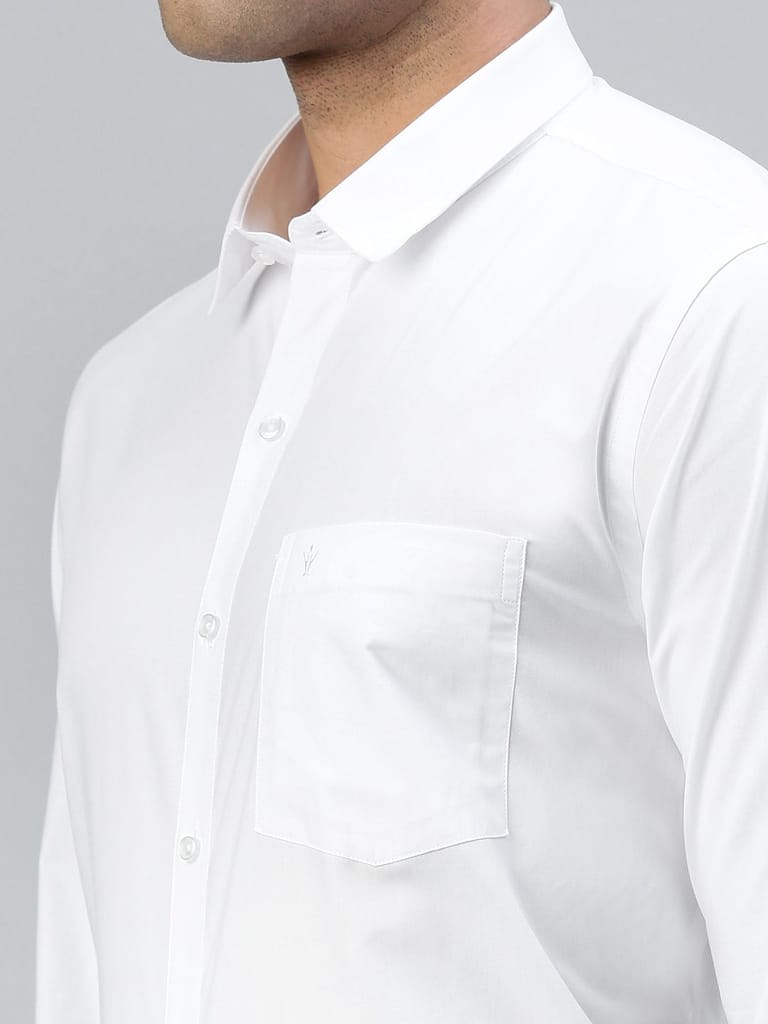 Best Men Mens 100% Cotton Full Sleeves White Shirt Super Faast 2025 at ShopCircuit | ONDC