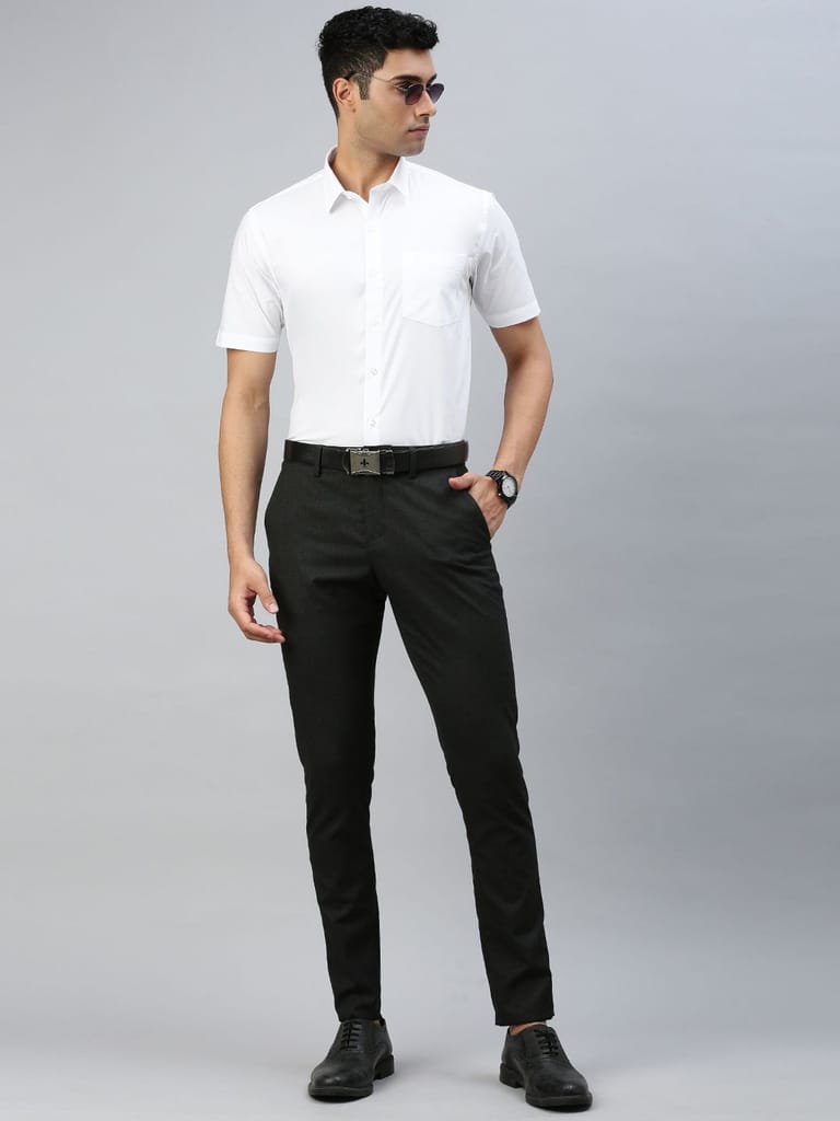 Latest Men Mens Pure Cotton Half Sleeve White Shirt 2025 at ShopCircuit | ONDC