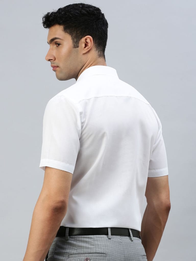 Affordable Men Mens Cotton Rich Half Sleeves White Shirt Minister 2025 at ShopCircuit | ONDC