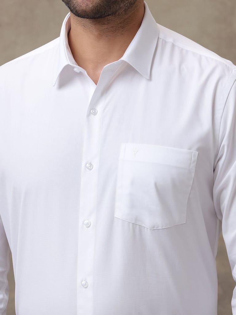 Mens Cotton White Shirt Half Sleeves Luxury Cotton