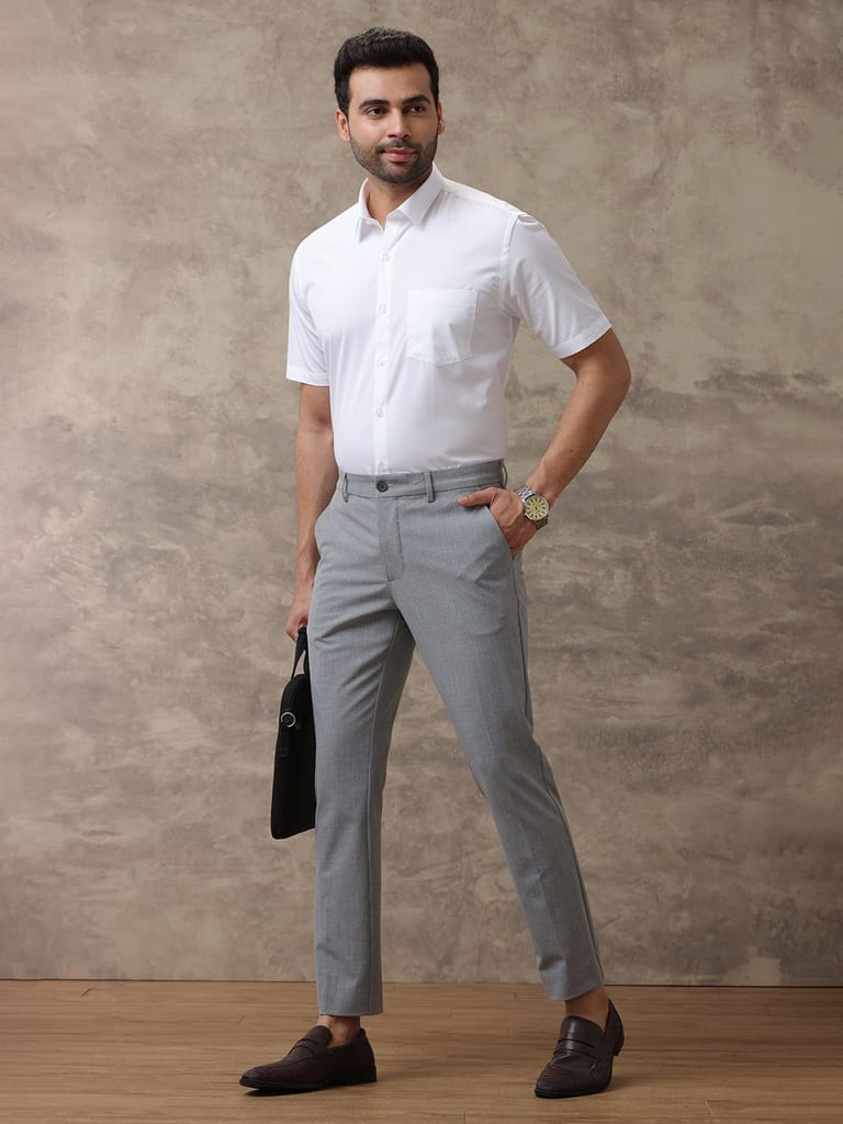 Mens Cotton White Shirt Half Sleeves Luxury Cotton