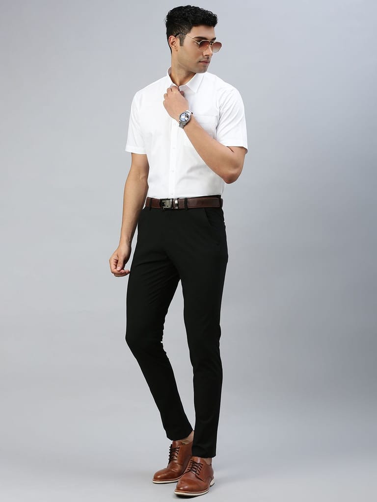 Affordable Men Mens 100% Cotton White Shirt Half Sleeves Cool Cotton 2025 at ShopCircuit | ONDC