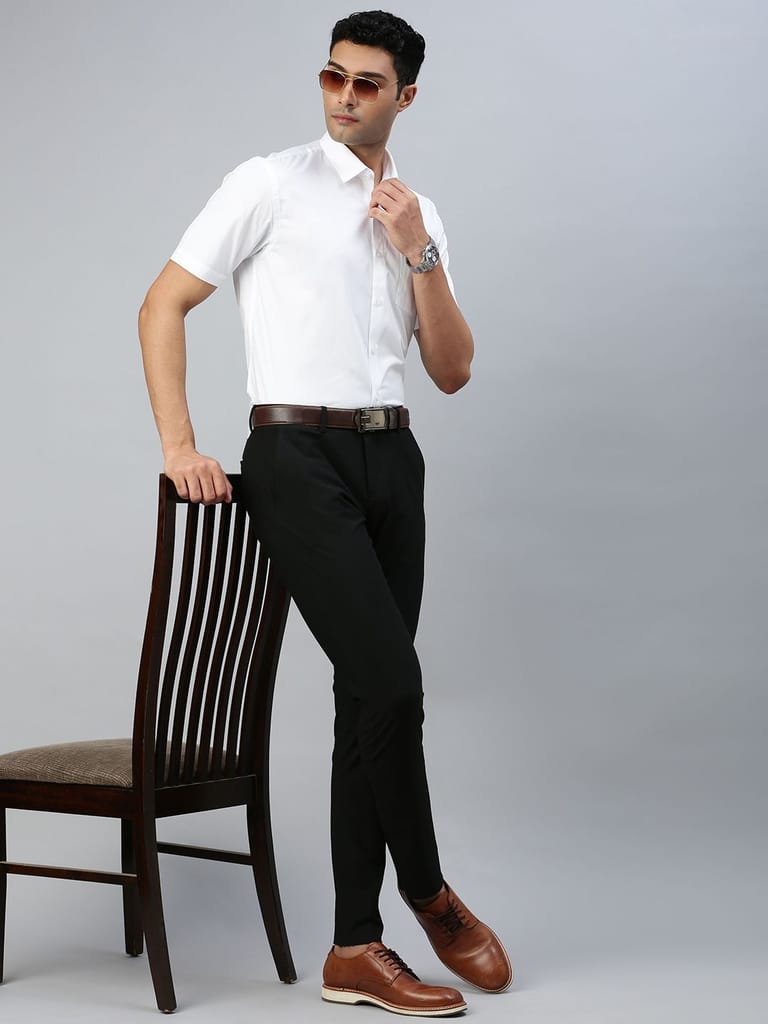 Affordable Men Mens 100% Cotton White Shirt Half Sleeves Classic Cotton 2025 at ShopCircuit | ON
