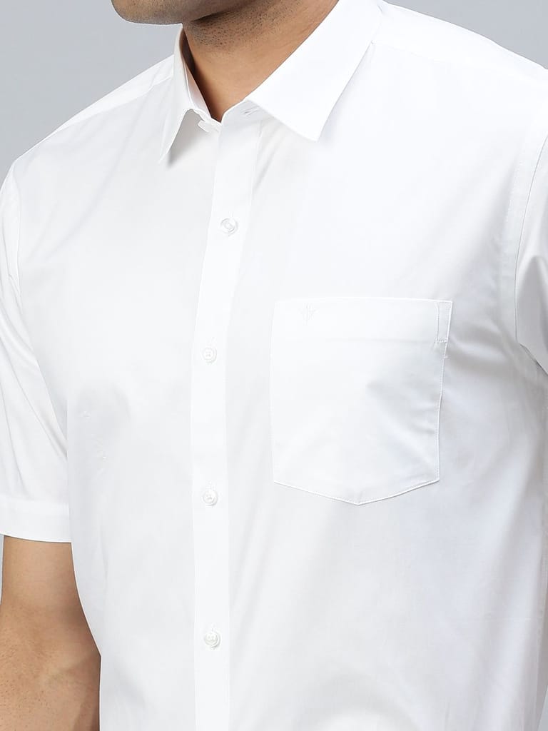 Affordable Men Mens 100% Cotton White Shirt Half Sleeves Classic Cotton 2025 at ShopCircuit | ON