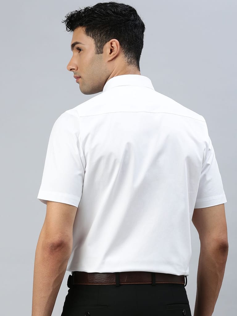 Affordable Men Mens 100% Cotton White Shirt Half Sleeves Classic Cotton 2025 at ShopCircuit | ON