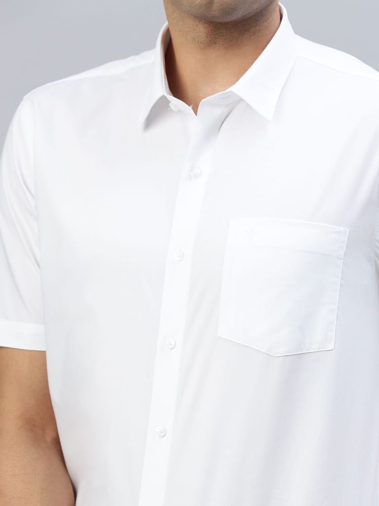 Latest Men Mens Heroic Cotton White Shirt 100% Cotton 2025 at ShopCircuit | ONDC