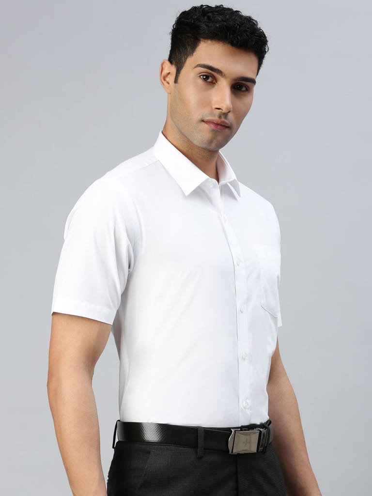 Latest Men Mens Heroic Cotton White Shirt 100% Cotton 2025 at ShopCircuit | ONDC