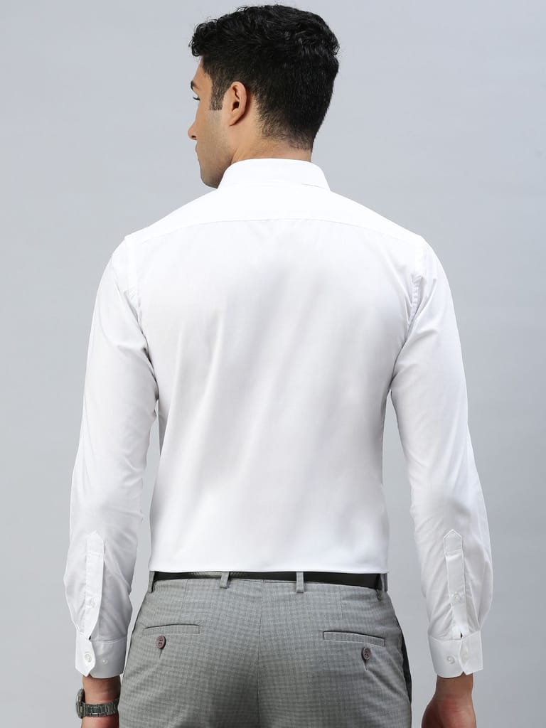 Latest Men Mens Cotton Mixed Full Sleeves White Shirt Samrat 2025 at ShopCircuit | ONDC