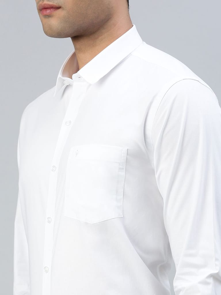 Modern Men Mens Cotton White Shirt Full Sleeves Pure Cotton 2025 at ShopCircuit | ONDC