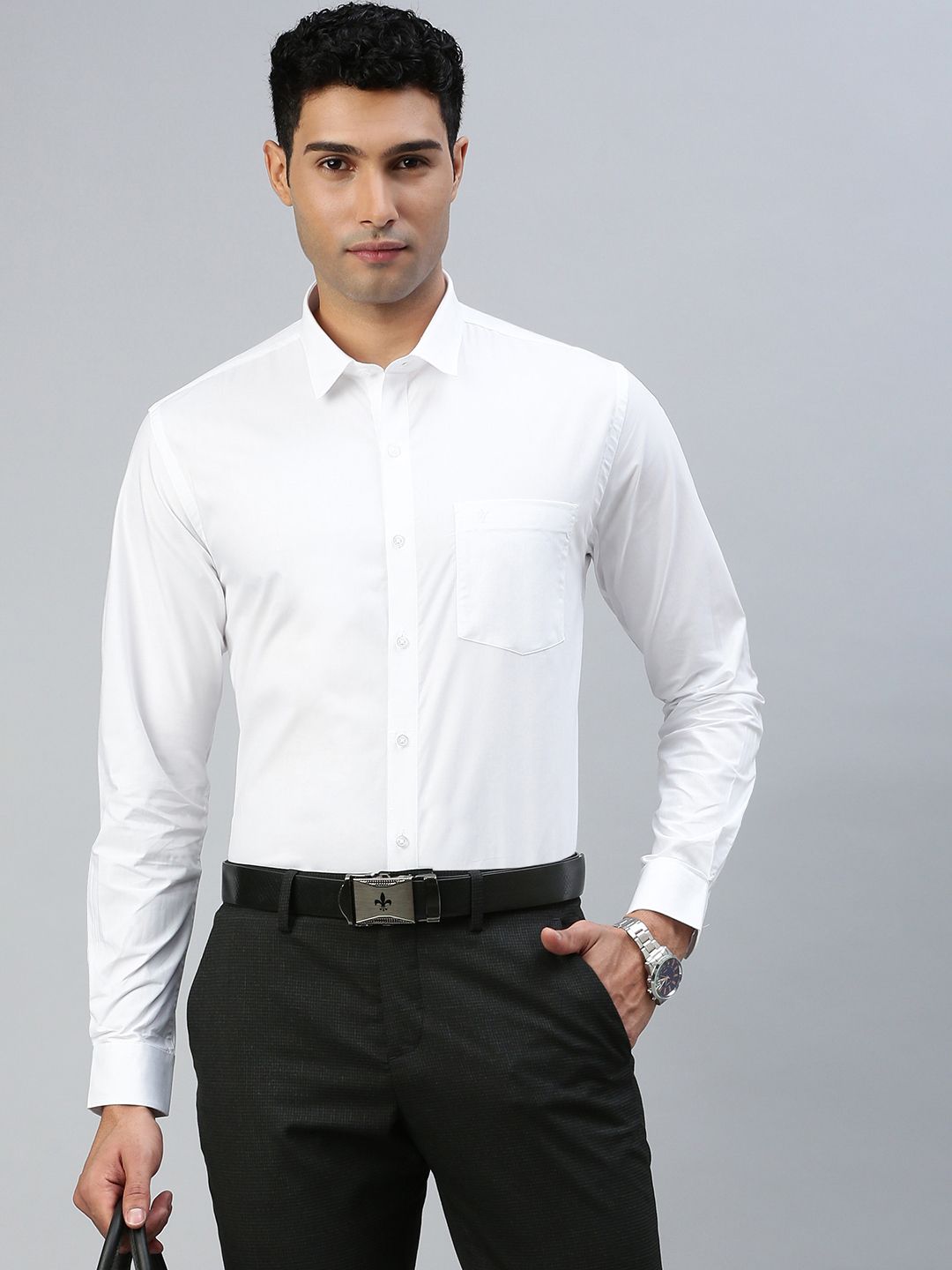 Mens Cotton White Shirt Full Sleeves Pure Cotton
