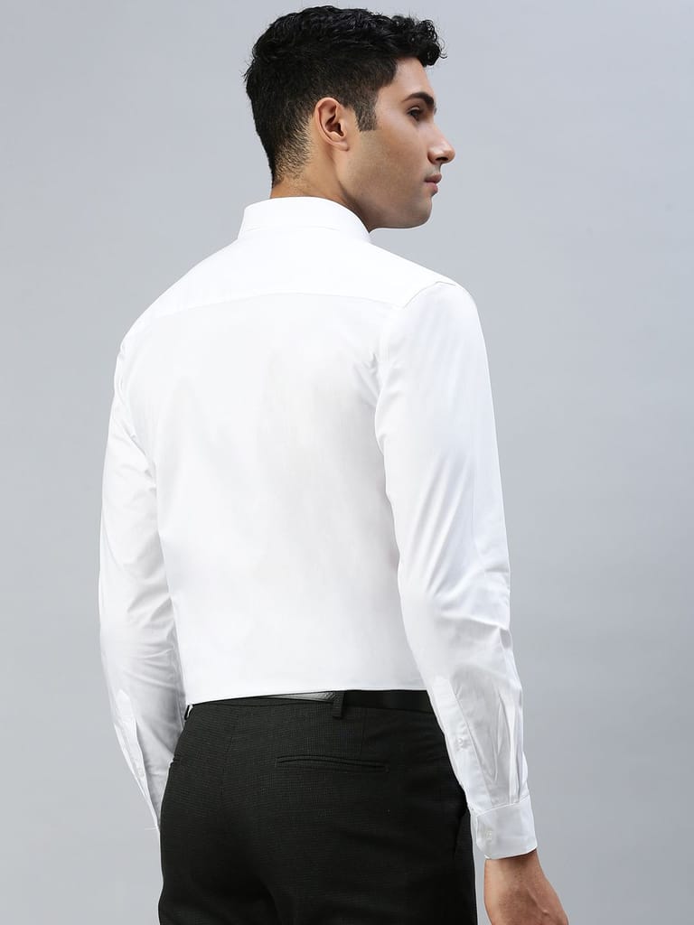 Modern Men Mens Cotton White Shirt Full Sleeves Pure Cotton 2025 at ShopCircuit | ONDC