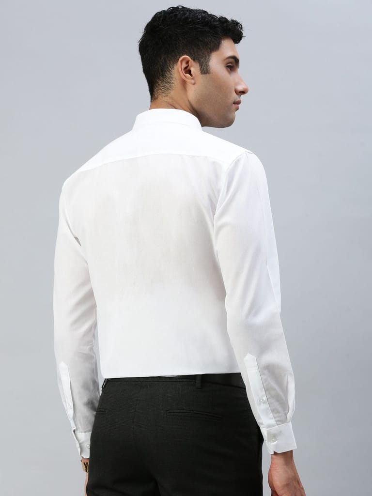 New Men Mens Cotton Rich White Full Sleeves Shirt Nanow 2025 at ShopCircuit | ONDC