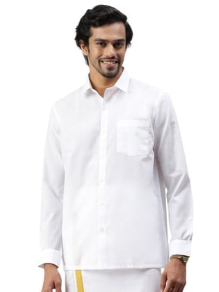 Mens Spill Resistant White Shirt Full Sleeves Elite Cotton Mens Spill Resistant White Shirt Full Sleeves Elite Cotton