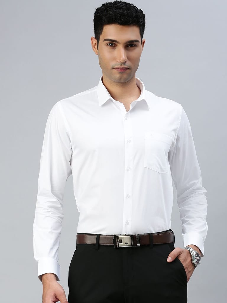 Best Men Mens 100% Cotton White Shirt Full Sleeves Cool Cotton 2025 at ShopCircuit | ONDC