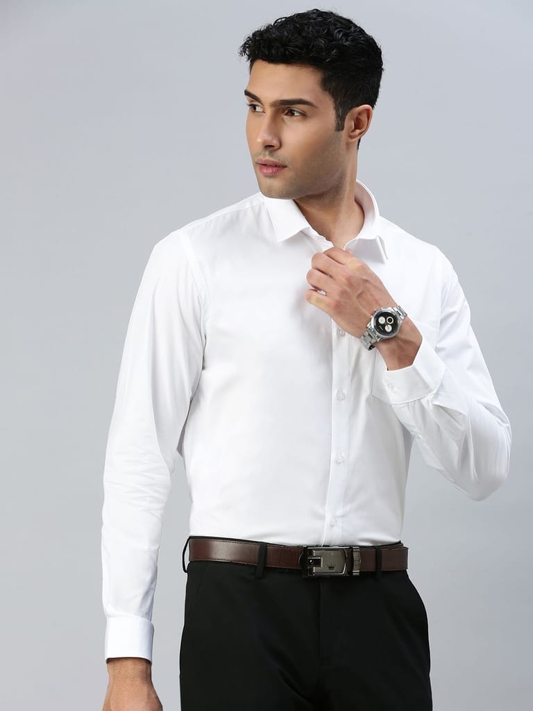 Best Men Mens 100% Cotton White Shirt Full Sleeves Cool Cotton 2025 at ShopCircuit | ONDC