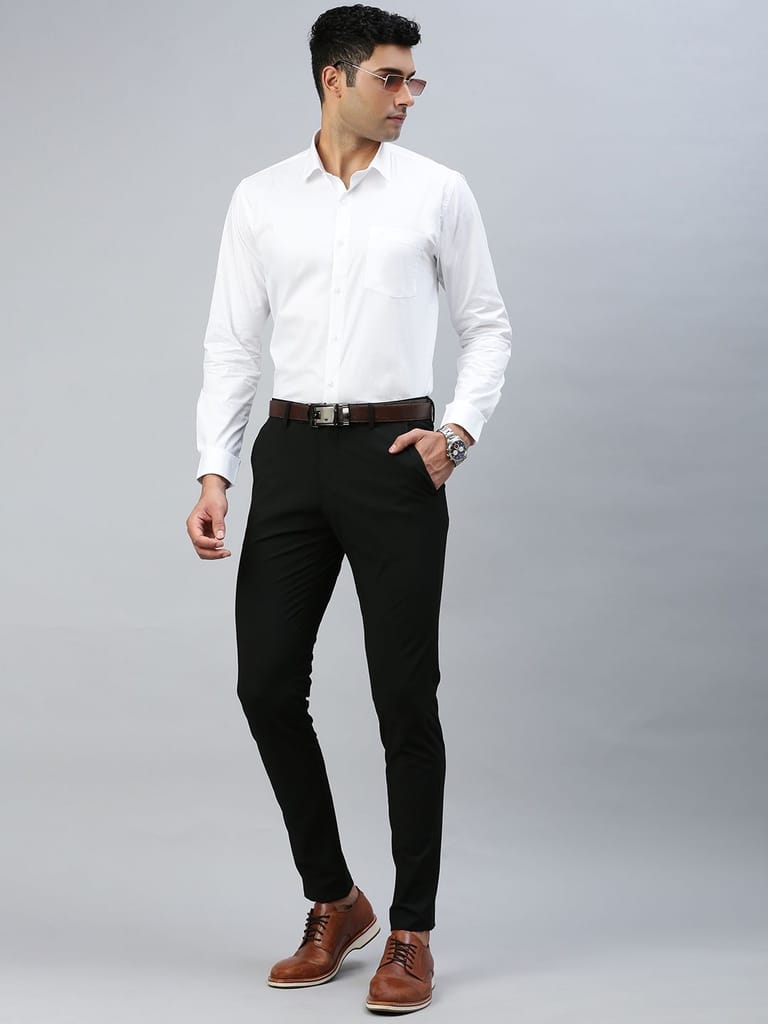 Luxurious Men Mens 100% Cotton White Full Sleeves Shirt Classic Cotton 2025 at ShopCircuit | OND