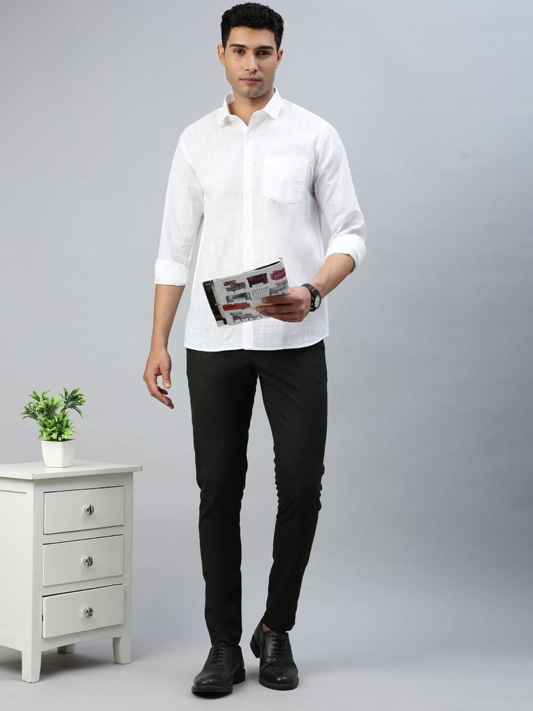 Luxurious Men Mens Poly Cotton White Shirt Full Sleeves Celebrity White V3 2025 at ShopCircuit |