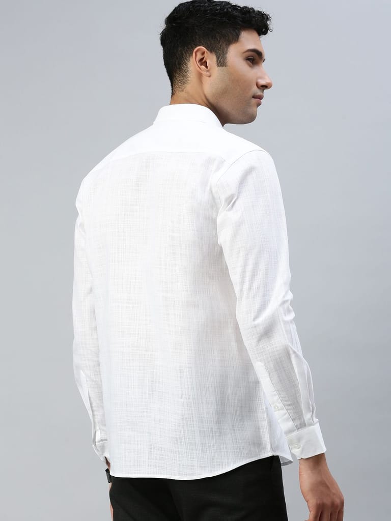 Luxurious Men Mens Poly Cotton White Shirt Full Sleeves Celebrity White V3 2025 at ShopCircuit |