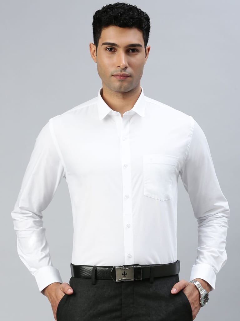 Sophisticated Men Mens 100% Cotton White Shirt Full Sleeves Breeze Cotton 2025 at ShopCircuit | 