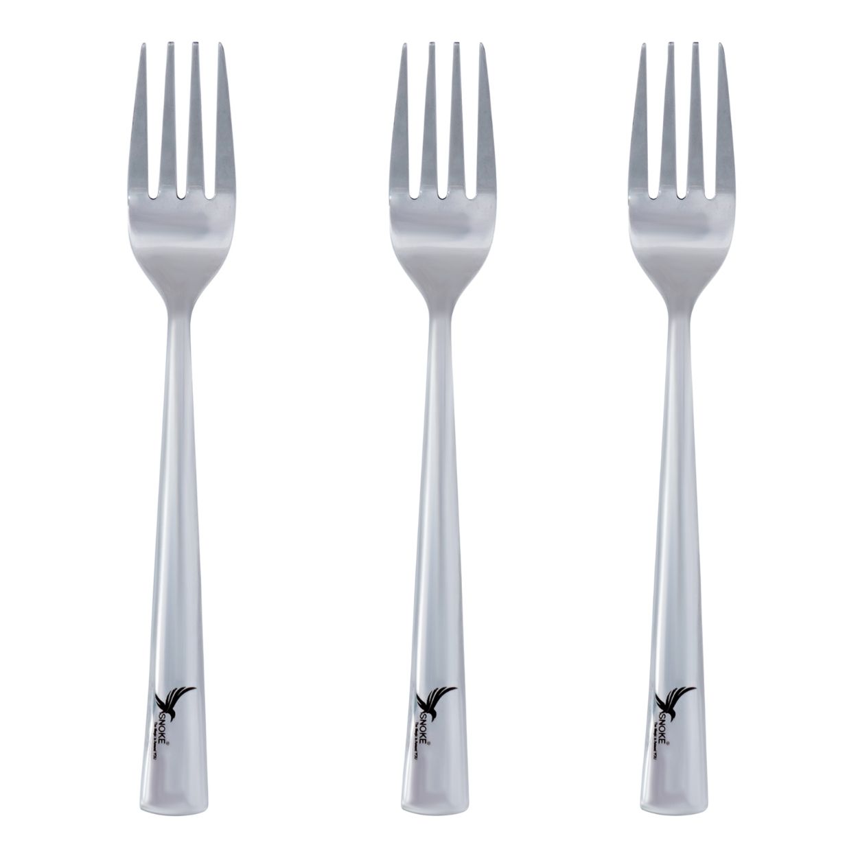 SNOKE® Stainless steel FORK for home and kitchen use , cutlery sets , dinner fork , fruit fork, (set of 3 ), Silver color